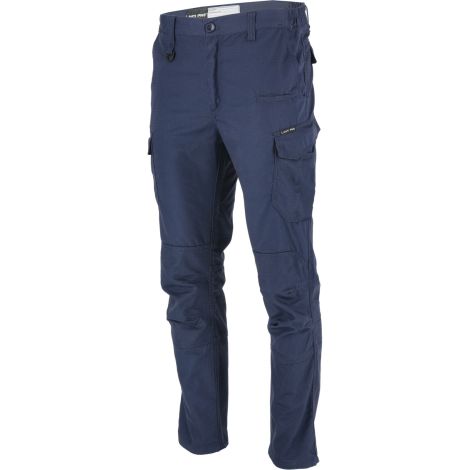 Spodnie robocze z gumką w pasie i wzmocnieniami granatowe slim fit Lahti Pro L40540